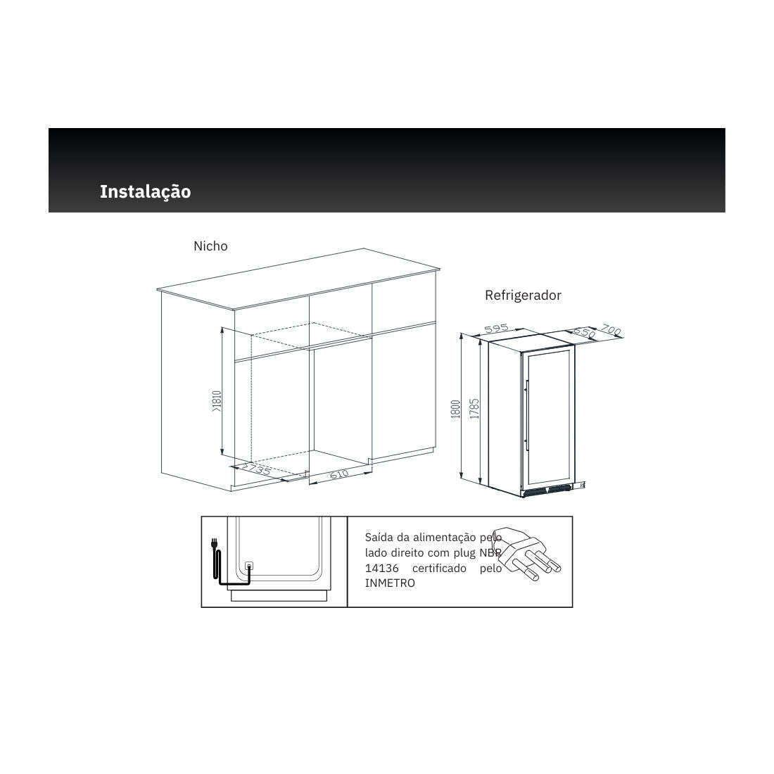 Beer Center Cuisinart Arkton Advanced Single Zone 425L 180cm 220V - 4093160001