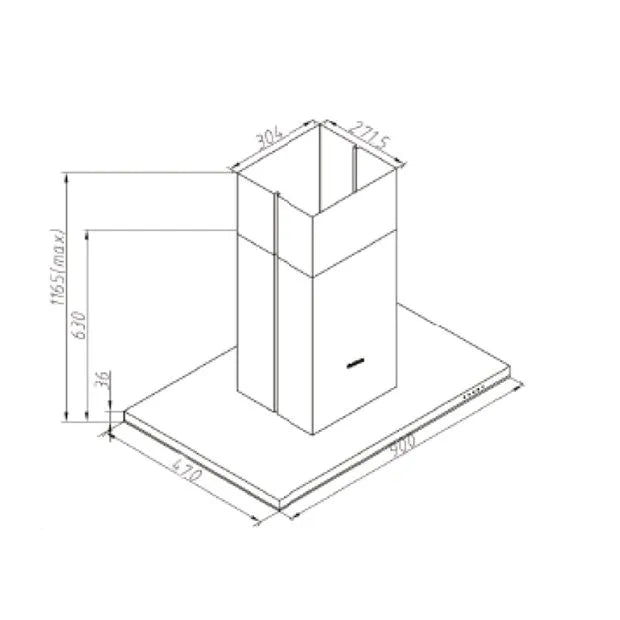 Coifa de Ilha Cuisinart Casual Cooking 90cm 220V