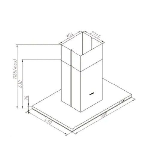 Coifa de Ilha Cuisinart Casual Cooking 90cm 220V