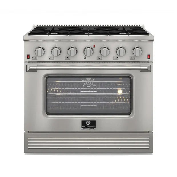 Fogão Elettromec Professional Inox Gás/Gás 36 Polegadas 127 Litros - 127V