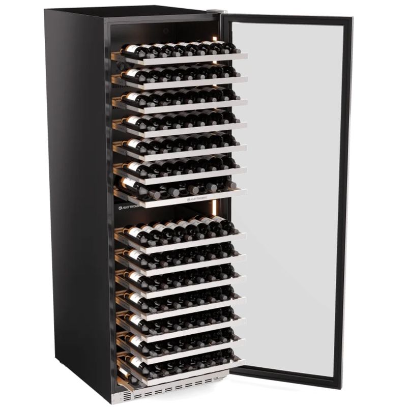 Adega Elettromec Inox 134 Garrafas Dual Zone Built-In Connect 220V Abertura Direita - CV2BI134XV2VPA