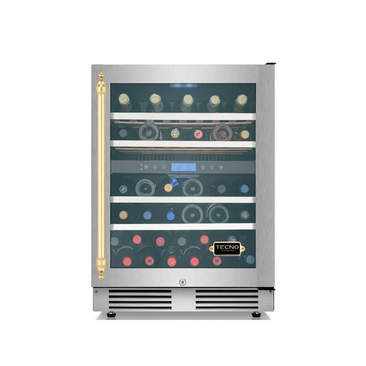 Adega Tecno Vintage 43 garrafas Dual Zone abertura padrão
