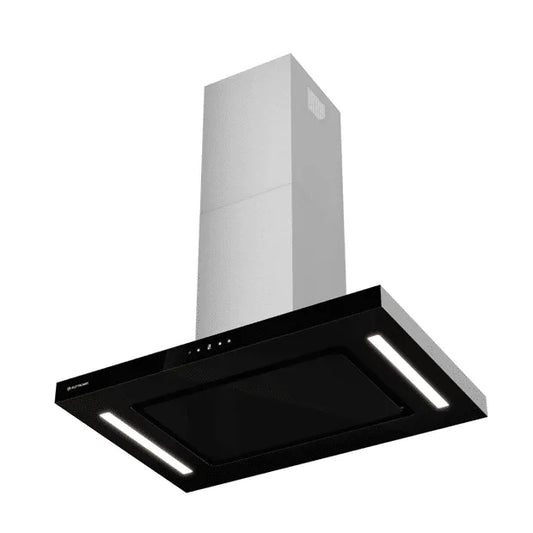 Coifa Ilha Elettromec Vetro Inox e Vidro 90cm Connect 220V