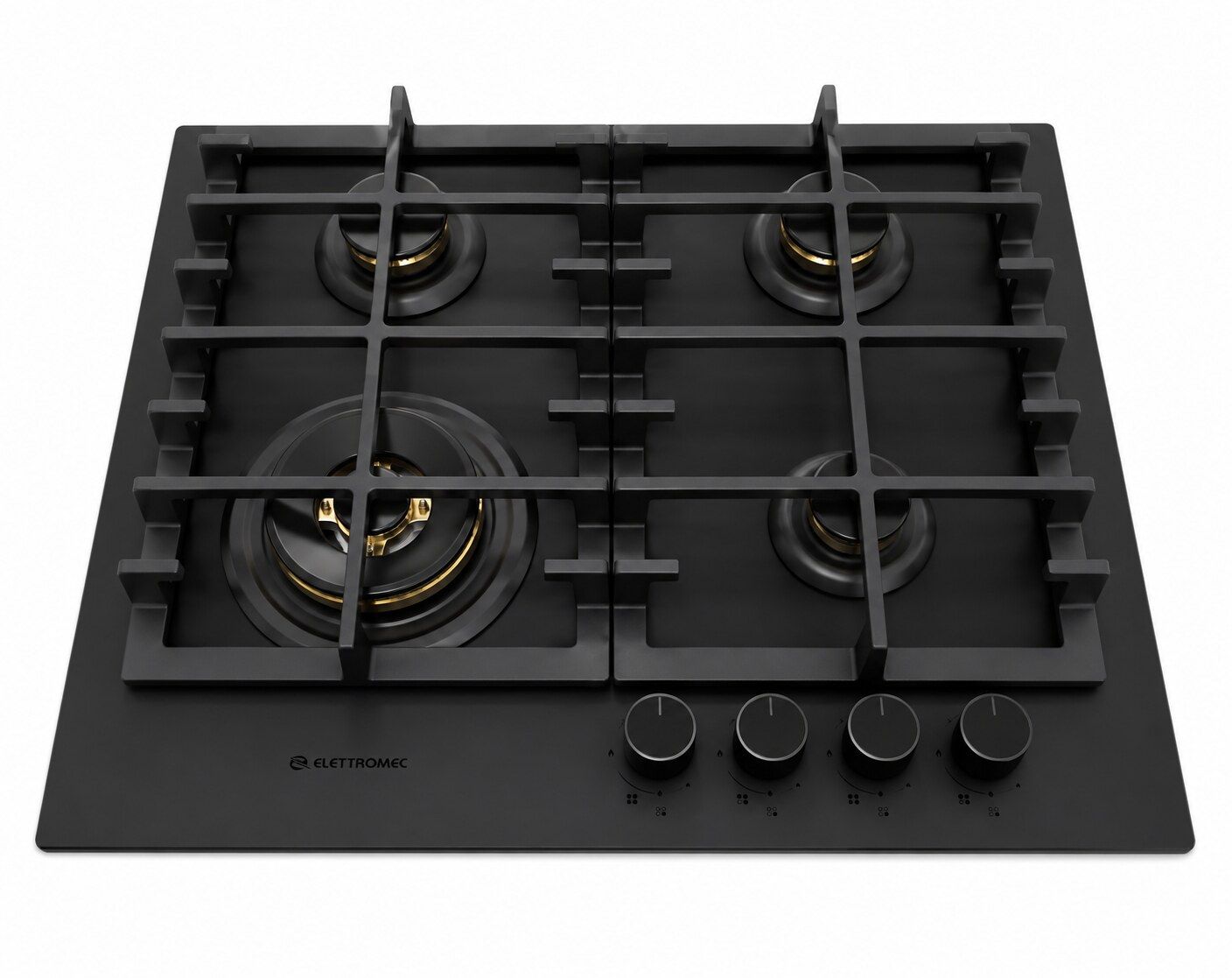 Cooktop Black Matte 60cm Step Flame Bivolt Elettromec - CKG4Q60BM3TNA