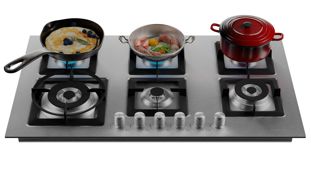 Cooktop a Gás Quadratto Elettromec 6 Queimadores 90 cm Bivolt - CKG6Q90XQ3ZEB