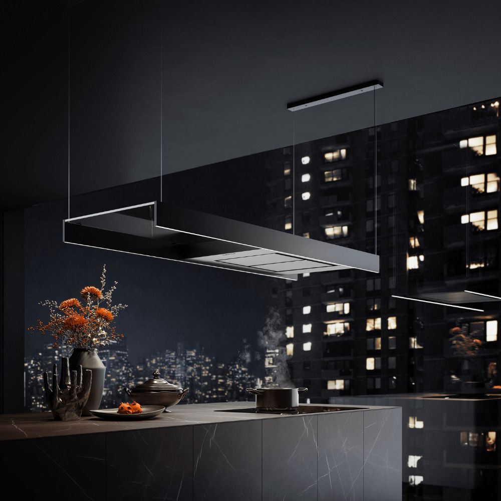 Coifa Falmec Light Ilha 120 cm Black Matte 220V - CLTI20F0P2NRSN451F