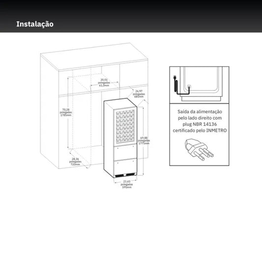 Cervejeira com Gaveta Refrigerada Cuisinart Arkton Advanced 398 Litros 220V