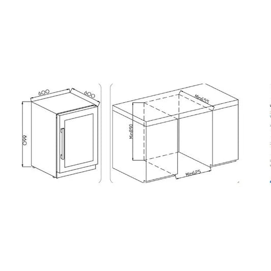 Adega Cuisinart Climatizada Arkton 44G 60 CM Inox