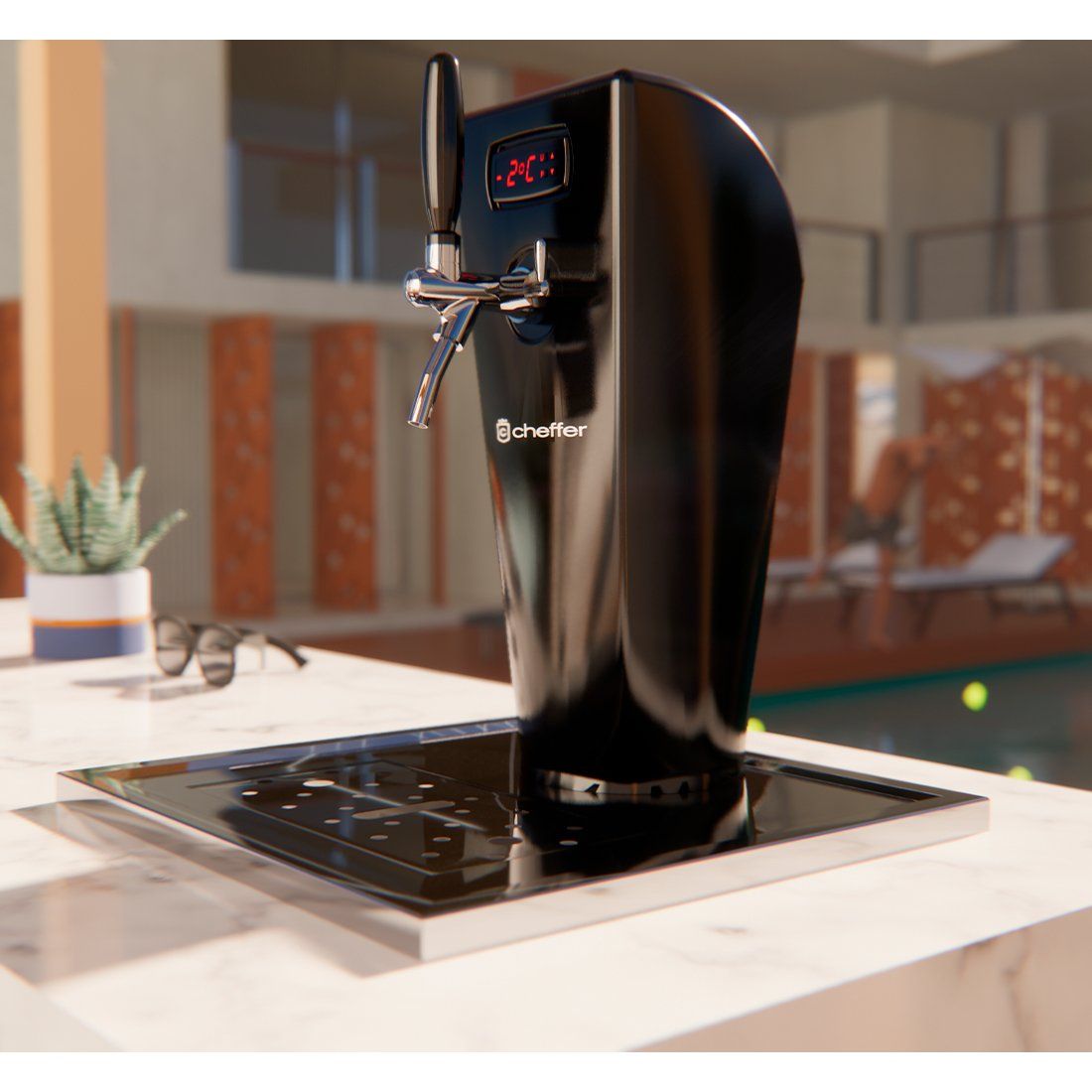 Bartender & Smart Chopeira Cheffer Black Ceramic 220V - POR-BK01