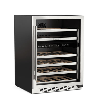 Adega Inox 44 Garrafas Dual Zone Built-in Connect 220V Abertura Direita Elettromec - CV2BI44XV2VPA