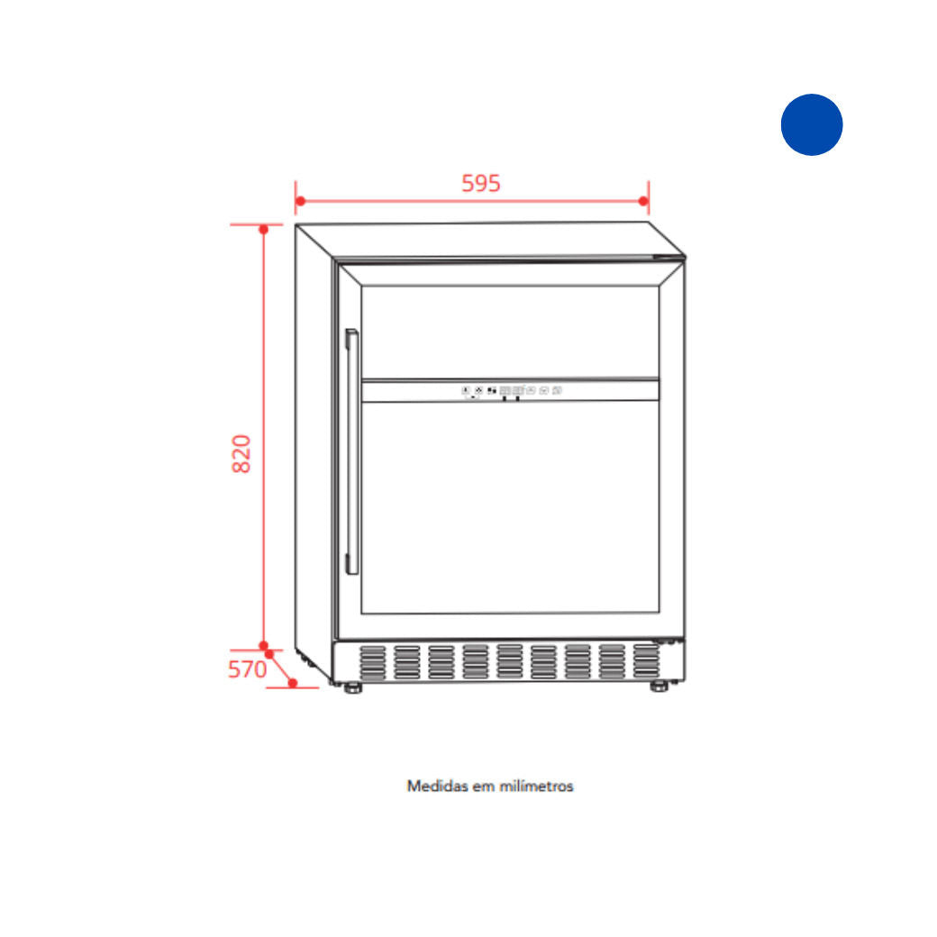 Adega Elettromec 45 Garrafas Dual Zone Built-In Connect