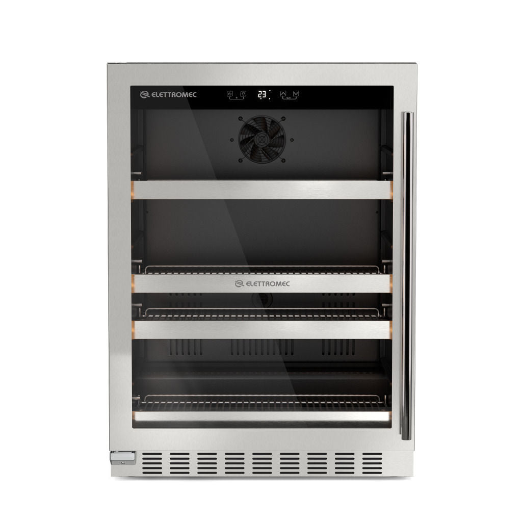 Frigobar Elettromec Inox 145 Litros Built-In Connect 220V Abertura Esquerda - FBBI145XV2VPA