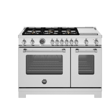 FOGÃO BERTAZZONI MASTER-122 CM, DE PISO E DE EMBUTIR, 6 QUEIMADORES A GÁS, GRILL DE MESA, 2 FORNO