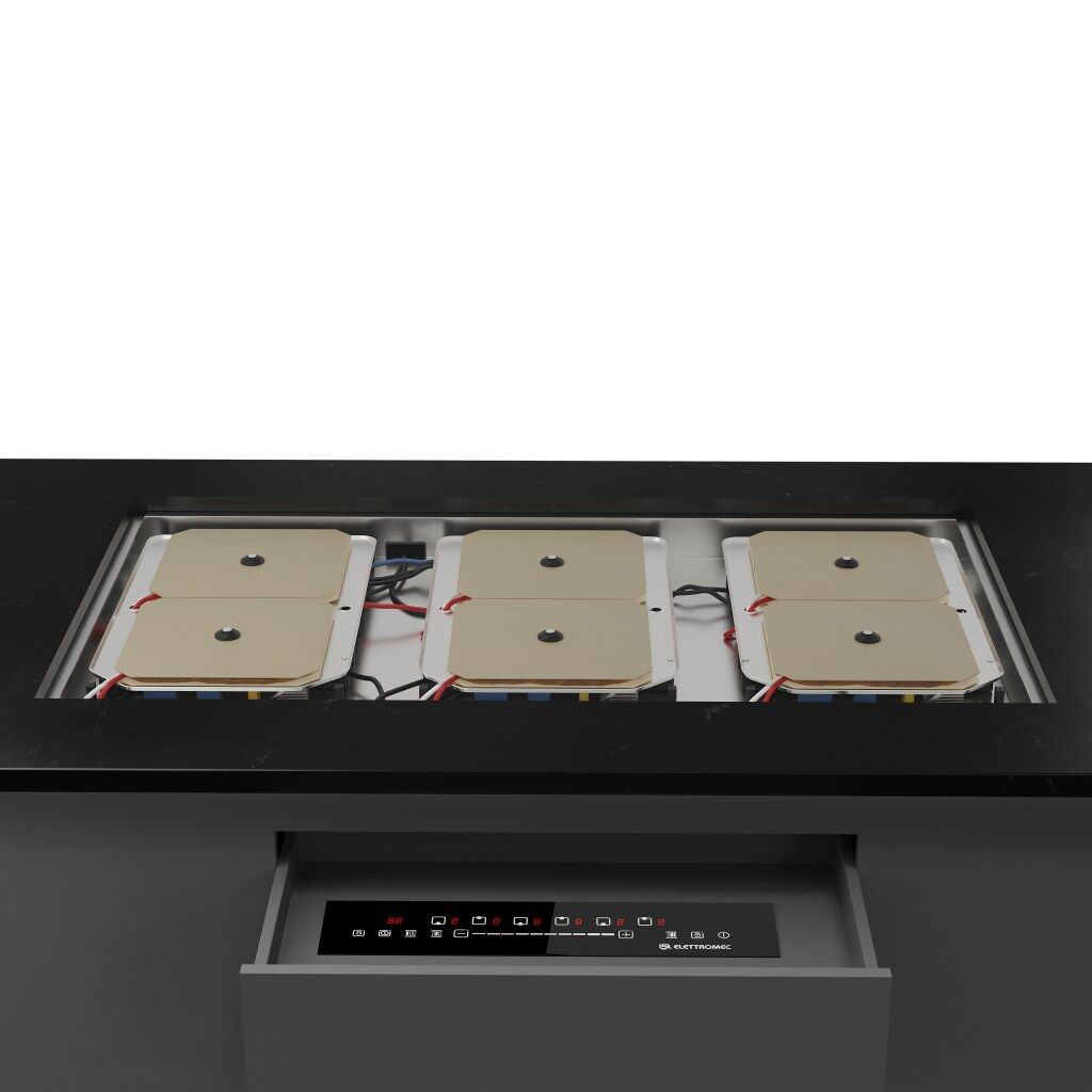 Cooktop Invisivel 90 cm 220V Elettromec - CKI6Q90SR2KSA