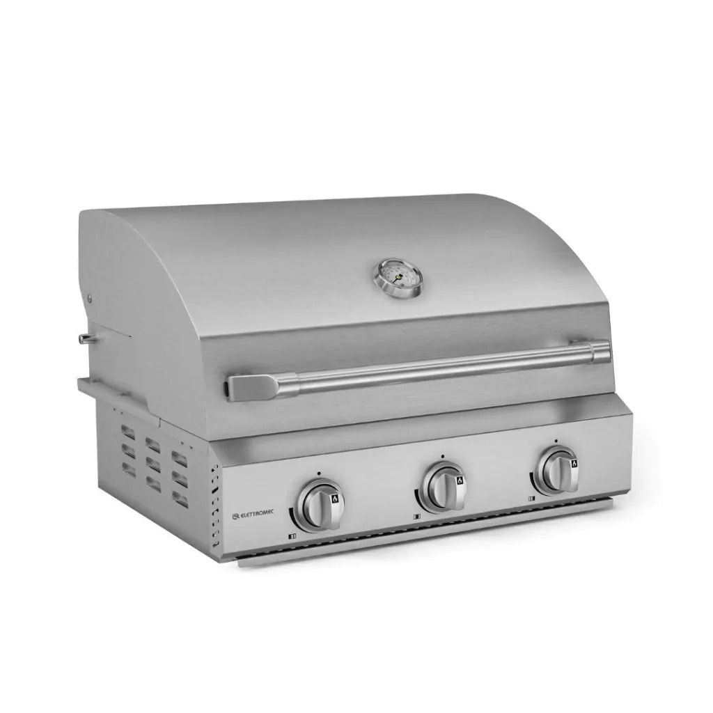 Churrasqueira Elettromec Inox Gás 65 cm 3 Queimadores