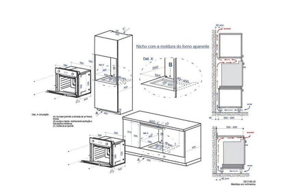 Forno Elettromec Luce Multifunção Eletrônico 60 cm 68 L 220V - FMEL60LC2TNA