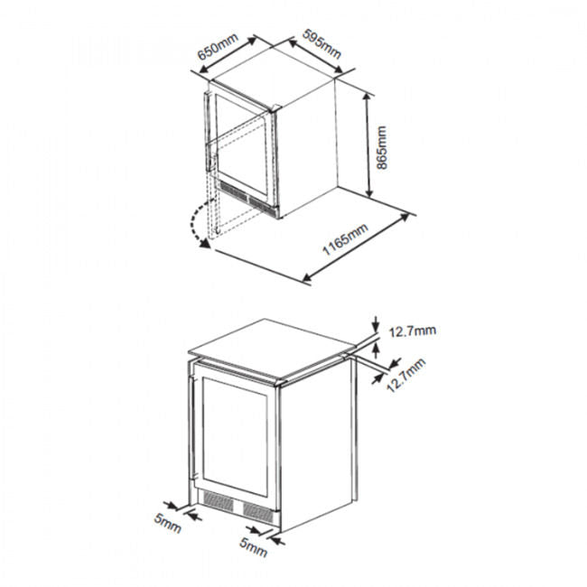 Frigobar de Bebidas Gorenje GBL-14W1ANQRIA 152L 140 Latas Inox 127V