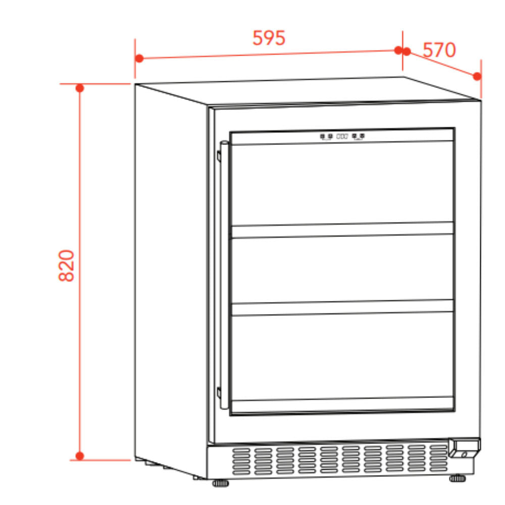 Beer Center Elettromec Connect 135 Litros Built-in 220V Abertura Direita - BCBI135XV2ATE