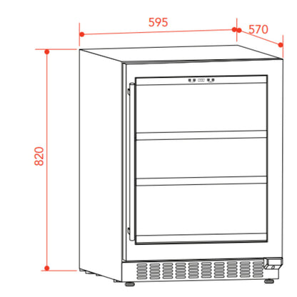 Beer Center Elettromec Connect 135 Litros Built-in 220V Abertura Direita - BCBI135XV2ATE