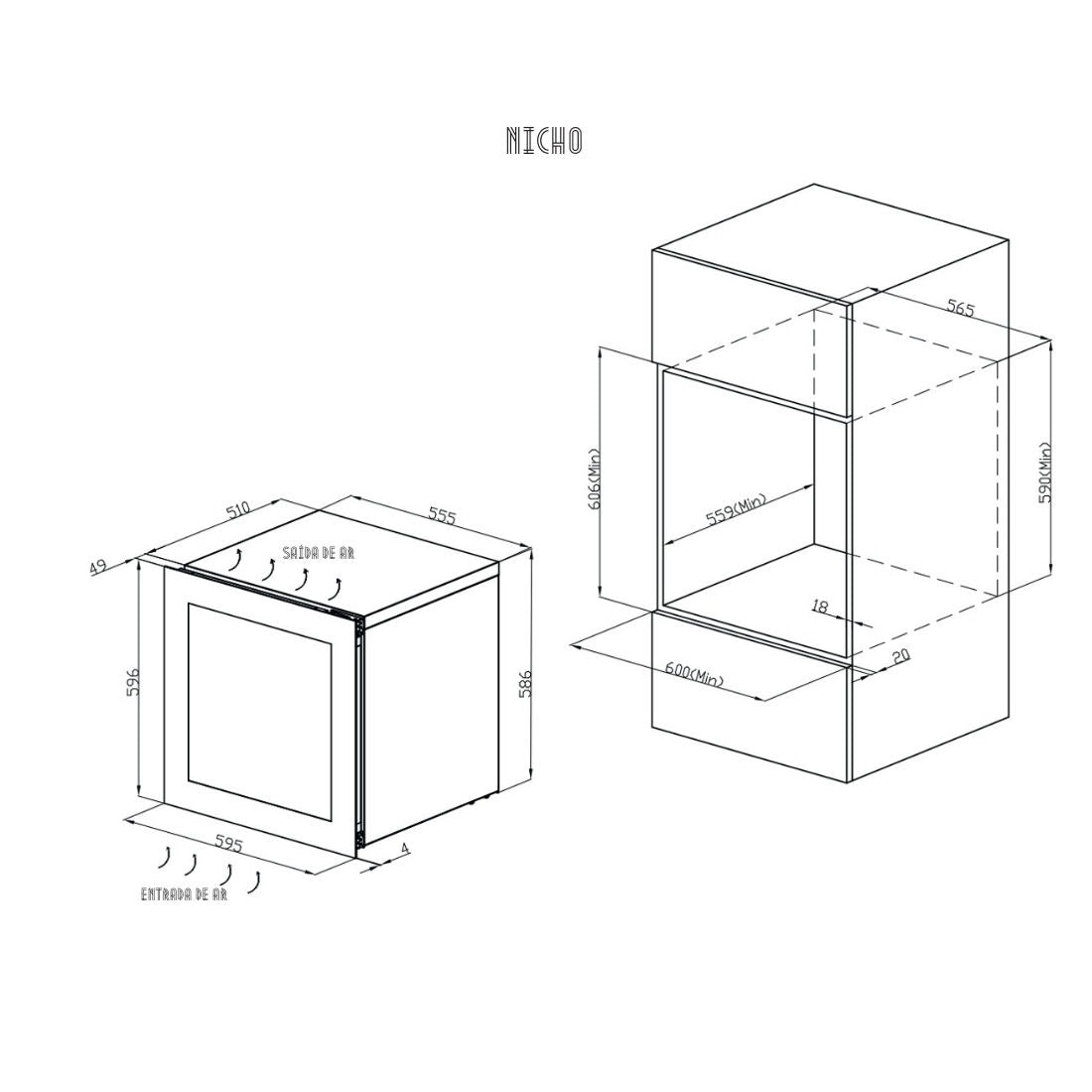 Adega Cuisinart Arkton Plus Dual Zone Integrada 25 Garrafas 60cm 220V - 4093841014