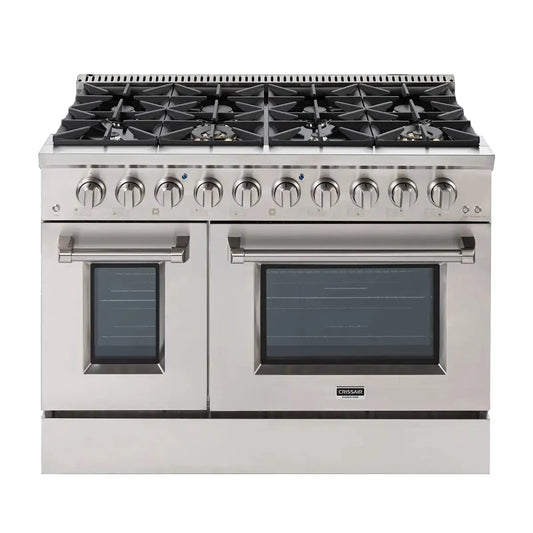 Fogão Inox Crissair Austin 120 Freestanding 8 queimadores com Forno Elétrico e Grill - 220V