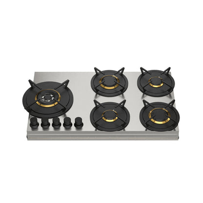 Cooktop Elettromec Revestir 5 Queimadores 90 cm 220V Latão - CKG5Q90SR2TLB