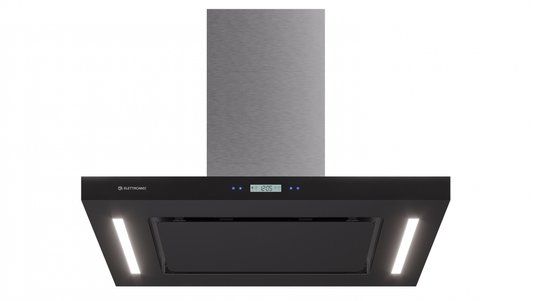 Coifa Vetro Ilha Connect Elettromec Inox e Vidro 90 cm 220V - CFIVTR90VP2ATC