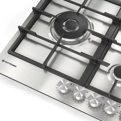 Cooktop Elettromec Luce 5 Queimadores 75 cm Bivolt - CKG5Q75LC3ZEA