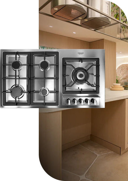 Cooktop a Gás Crissair Europa Signature ITA 90cm Bivolt - CCB04G5