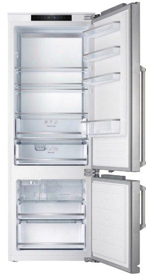 Refrigerador Inox Bottom Freezer 341 Litros 220V Ab Esquerda Elettromec - RFBF341XX2XXB