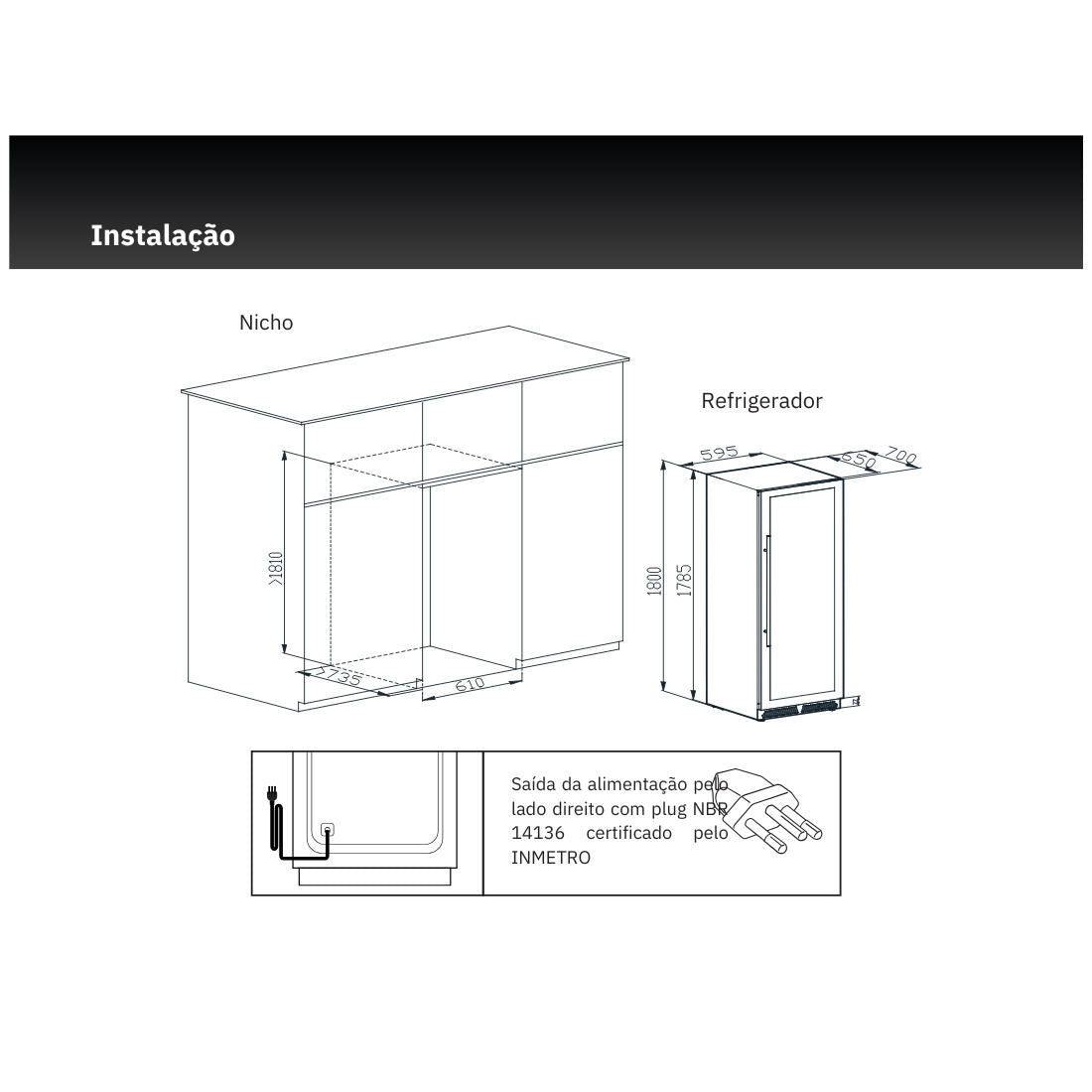 Adega Dual Zone Cuisinart Arkton Advanced 180cm 425L 220V - 4093160004