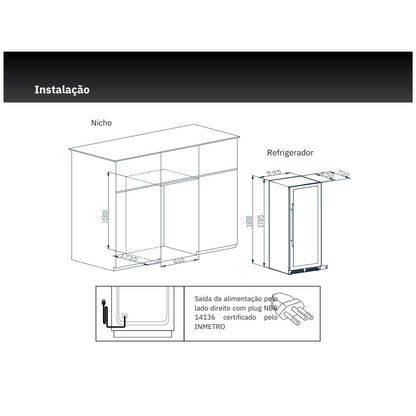 Adega Dual Zone Cuisinart Arkton Advanced 180cm 425L 220V - 4093160004