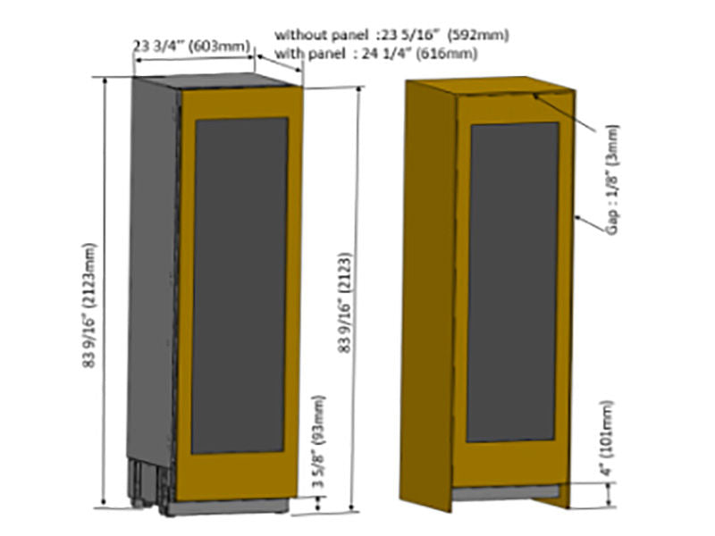 Kit Painel Decorativo Elanto Professionale Para Wine Cellar 24"