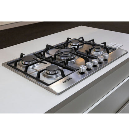 Cooktop a Gás Invita Inox 70cm Bivolt - I-CKG-5Q-70-XX-3TNA