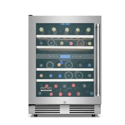 Adega Tecno Professional 2 Zonas 43 garrafas 220v Porta Invertida
