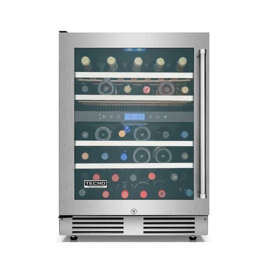 Adega Tecno Professional 2 Zonas 43 garrafas 220v Porta Invertida