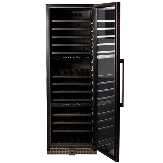 Adega de Vinhos Elanto Nero Argento Triple Zone 160 Garrafas 60 cm 220V - LNTWC665TZNAG2