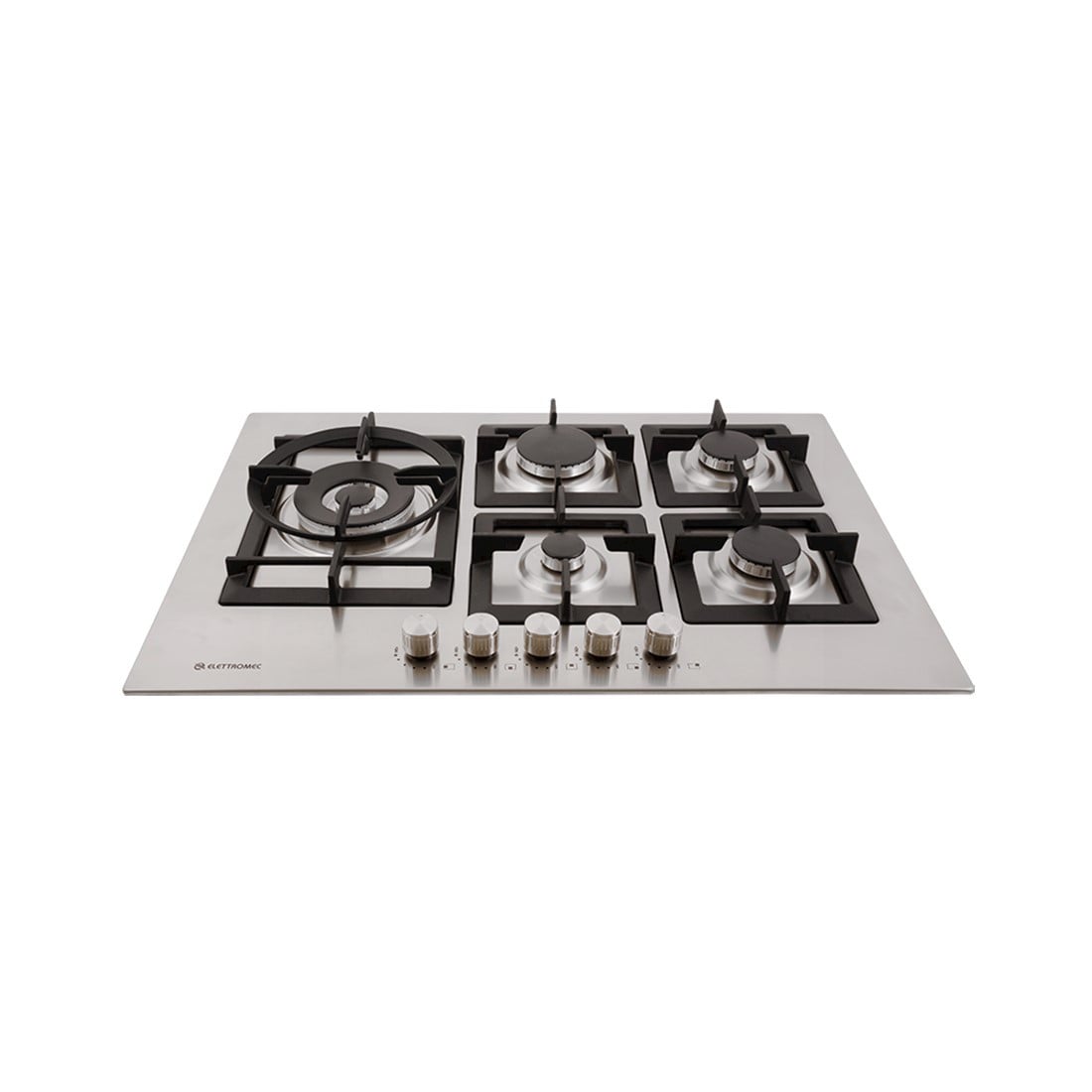 Cooktop Elettromec Quadratto Gás 5 Queimadores 75cm Bivolt - CKG-5Q-75-XQ-3ZEA