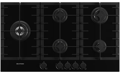 Cooktop Elettromec Vetro 5 Queimadores 90 cm Bivolt - CKG5Q90VT3TNA