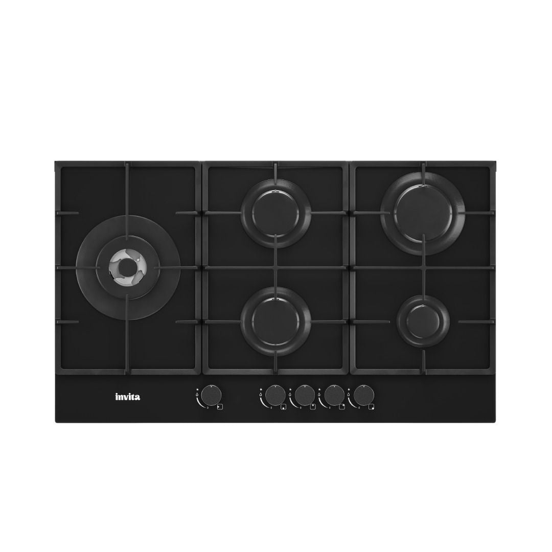 Cooktop Invita a Gás Black I-CKG-5Q-90-BL-3TNA 90cm Bivolt