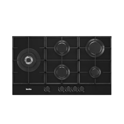 Cooktop Invita a Gás Black I-CKG-5Q-90-BL-3TNA 90cm Bivolt