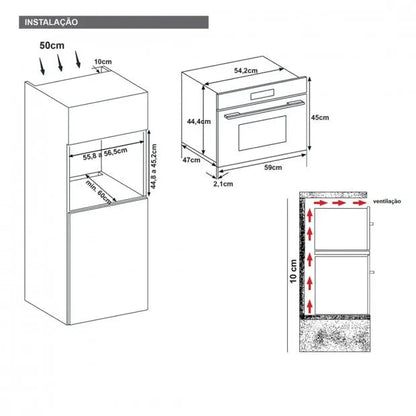 Forno e Micro-ondas Grill Cuisinart Arkton Plus 60 cm 38L 220V - 4092740121