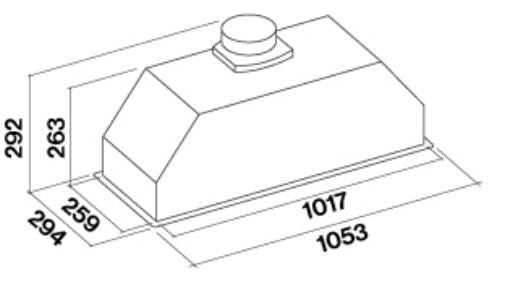 Coifa Incasso Built-in Falmec Inox 105 cm 220V - CGIW05E26P2BRI490F