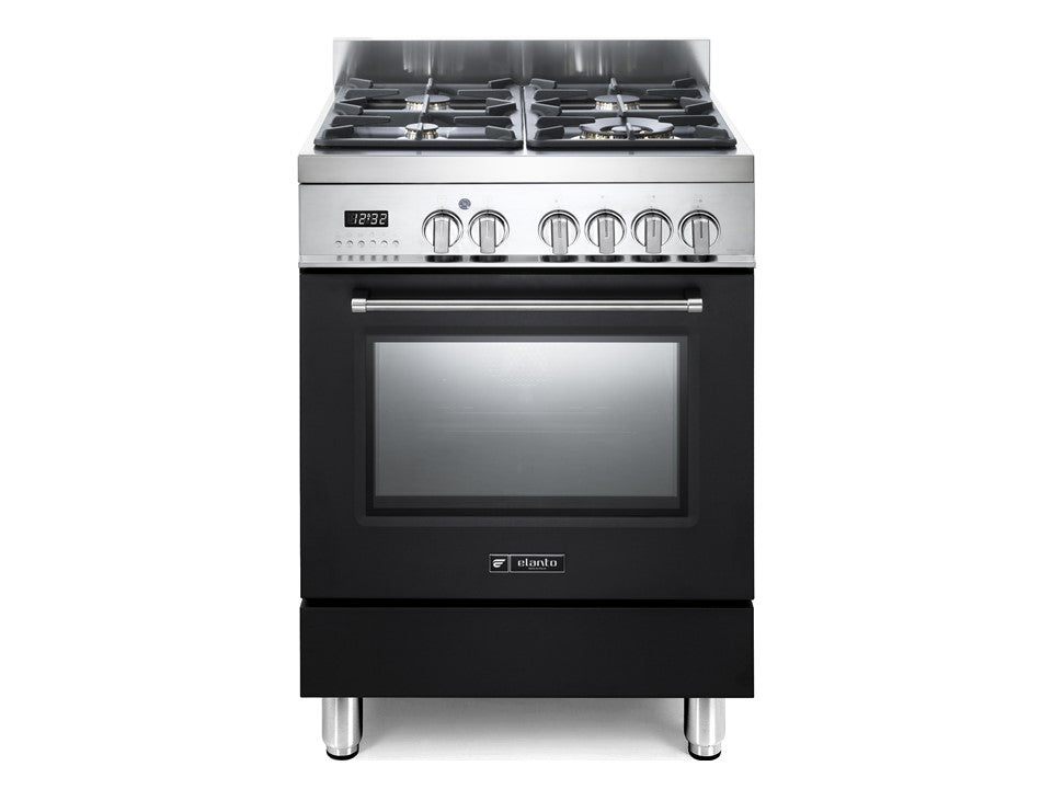 Fogão Elanto Nero Argento 4 Queimadores Forno Elétrico 69L 60cm 220V - LNTC64MNAG2
