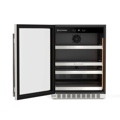 Frigobar Elettromec Inox 145 Litros Built-In Connect 220V Abertura Esquerda - FBBI145XV2VPA
