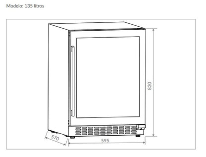 Beer Center Invita Black I-BC-BI-135-VP-2ATA 135 Litros Built-in 220V