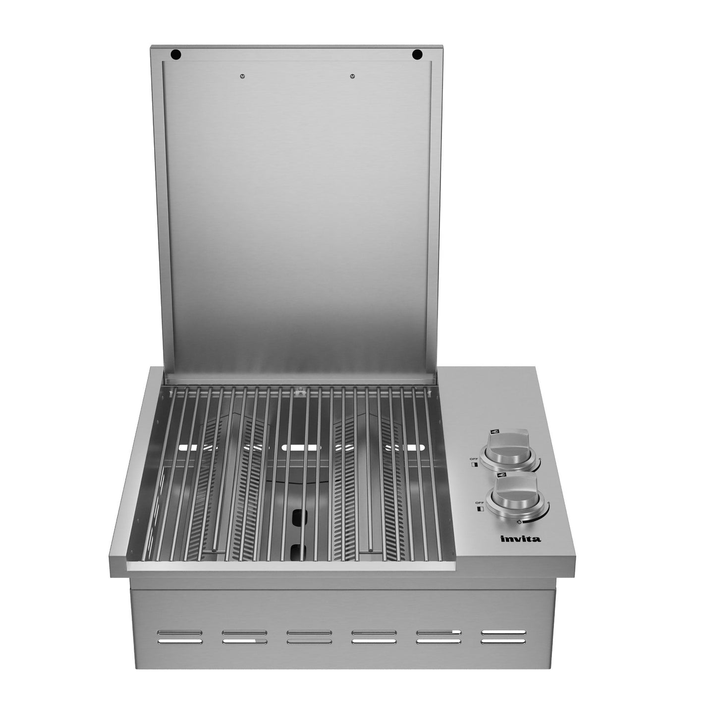 Churrasqueira a Gás Invita I-BBQ-2Q-55-XX-NHUA 55cm Inox GLP