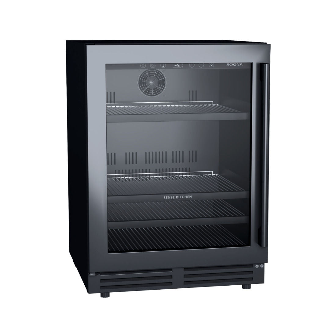 Cervejeira de Embutir Sogna Carbon 145L Porta Esquerda 220V - SBC60-BK-L