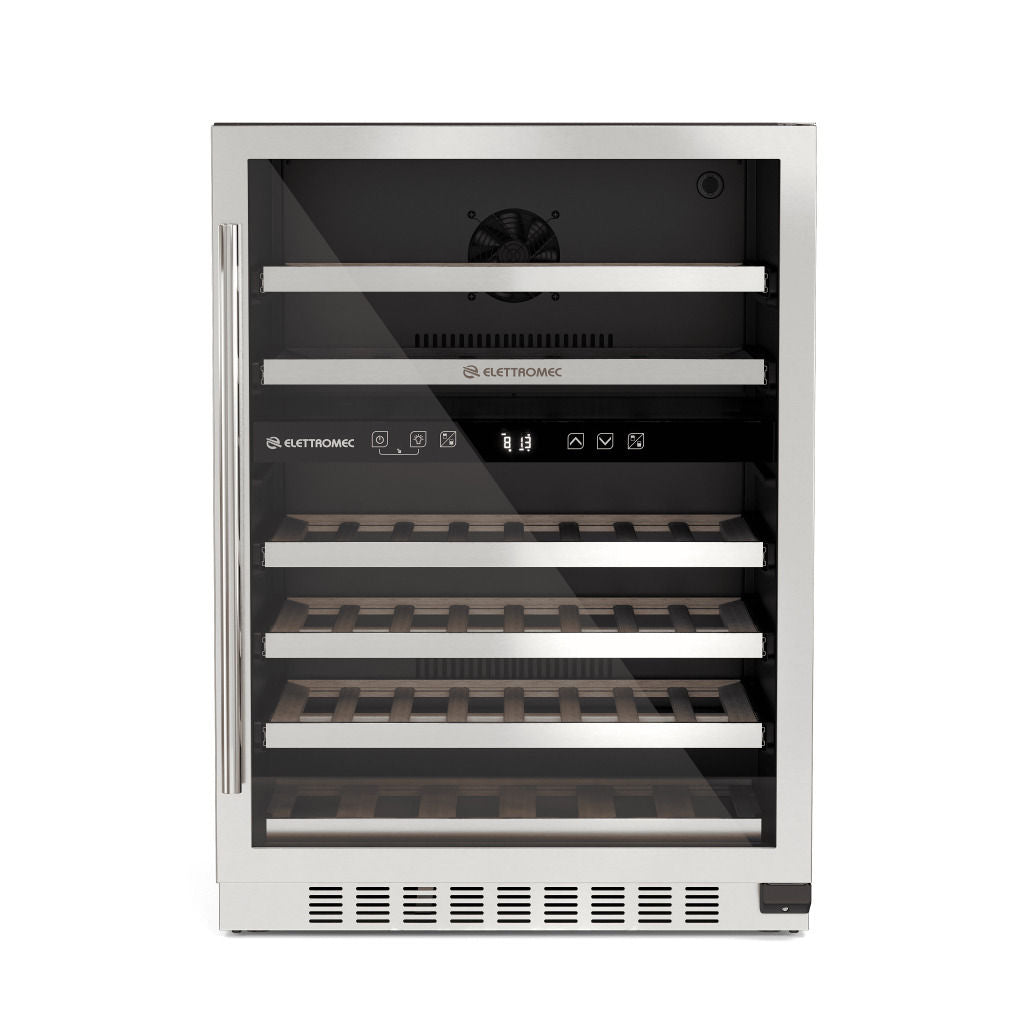 Adega Inox 44 Garrafas Dual Zone Built-in Connect 220V Abertura Direita Elettromec - CV2BI44XV2VPA