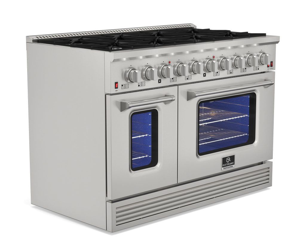 Fogão Elettromec Professional Inox Gás/Gás 48 Polegadas 127V - FGG8Q48XP1SGA